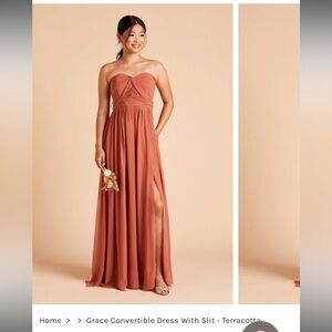 Birdie Grey XS Grace Convertible Dress w. Slit - Terracotta